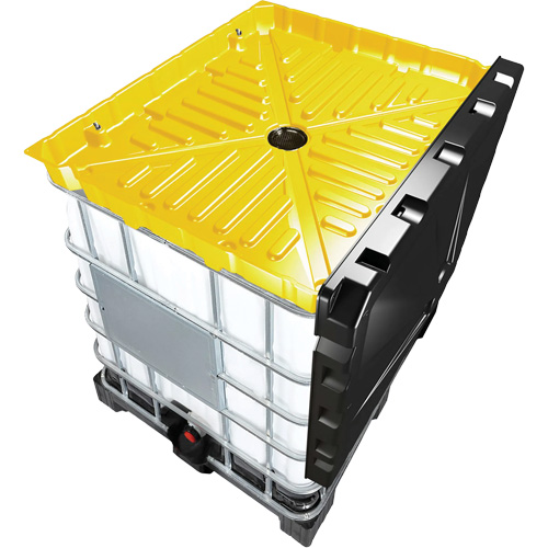Ensemble dentonnoir GRV jaune pleine grandeur de 30 gal Distribution Jean Lapalme