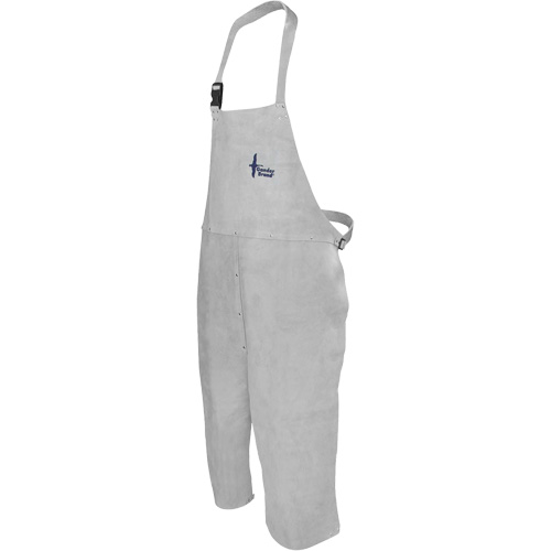 Tablier de soudage en cuir, Salopette &agrave; jambes fendues, 36" lo, Gris perle Distribution Jean Lapalme