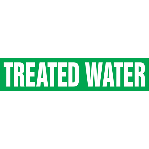 Marqueurs de tuyau "Tower Water Return", Autocollant, 4" h x 24" la, Blanc/vert Distribution Jean Lapalme