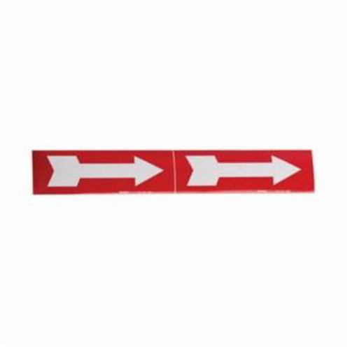 Marqueurs de tuyau avec fl&egrave;ches, Autocollant, 2-1/4" h x 7" la, Blanc/rouge Distribution Jean Lapalme