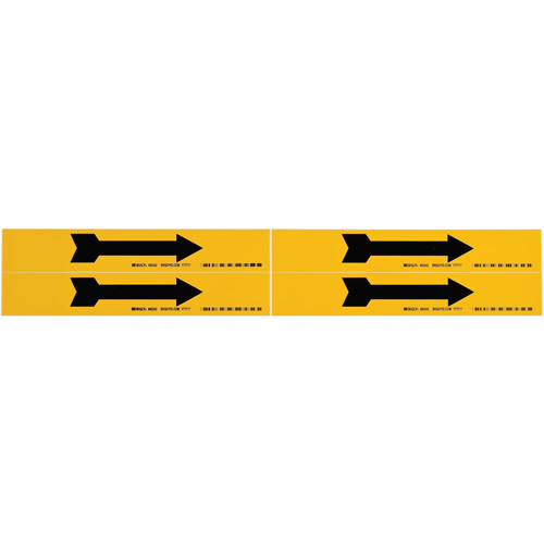 Marqueur de tuyau  Arrow, Autocollant, 1-1/8" h x 7" la, Noir sur jaune Distribution Jean Lapalme