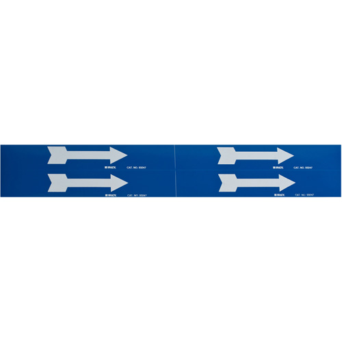 Marqueurs de tuyau avec fl&egrave;ches, Autocollant, 1-1/8" h x 7" la, Blanc/bleu Distribution Jean Lapalme