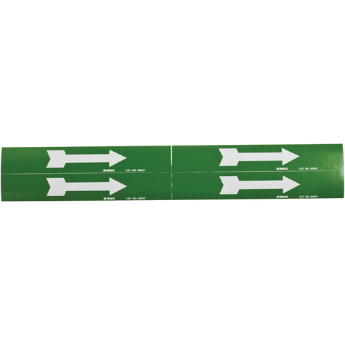 Marqueurs de tuyau avec fl&egrave;ches, Autocollant, 1-1/8" h x 7" la, Blanc/vert Distribution Jean Lapalme