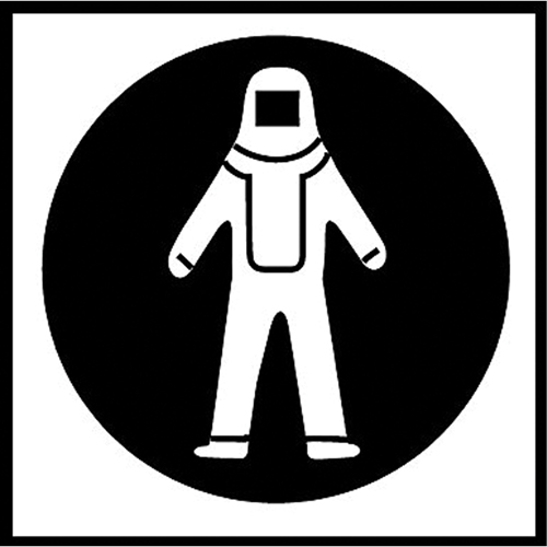 &eacute;tiquettes avec pictogramme Right to Know - Combinaison pleine protection, Vinyle, Feuille, 5/8" lo x 3/4" la Distribution Jean Lapalme