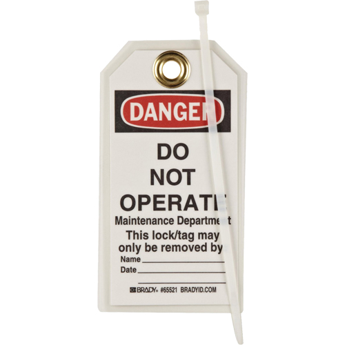 Lockout Tags, Plastic, 3" W x 5-1/2" H, English Distribution Jean Lapalme