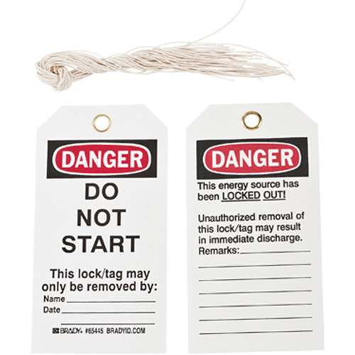 Lockout Tags, Plastic, 3" W x 5-3/4" H, English Distribution Jean Lapalme