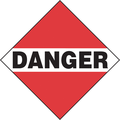 Plaque-&eacute;tiquette TMD danger chargement commun, Plastique Distribution Jean Lapalme