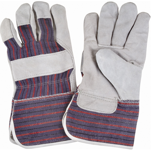 Gants d'ajusteur rugueux, Grand, Paume en Cuir de vache refendu, Doublure en Coton Distribution Jean Lapalme
