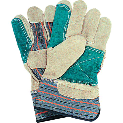 Double-Palm Fitters Gloves, Large, Split Cowhide Palm, Cotton Inner Lining Distribution Jean Lapalme
