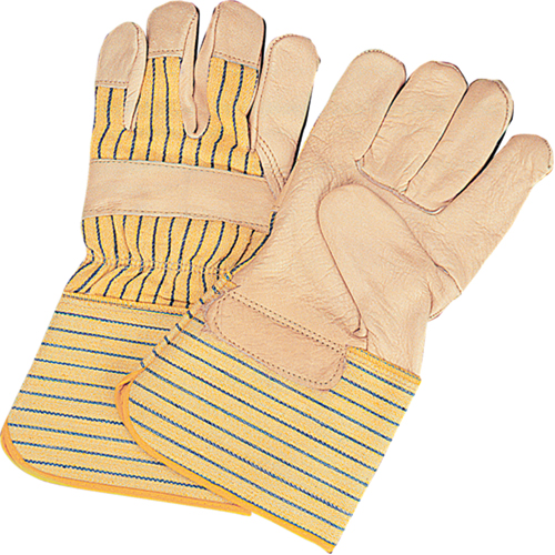 Gants d'ajusteur &agrave; paume s&egrave;che d'usage standard, Grand, Paume en Cuir fleur de vache, Doublure en Coton Distribution Jean Lapalme