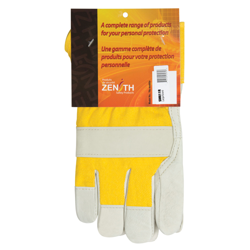 Abrasion-Resistant Winter-Lined Fitters Gloves, Large, Grain Cowhide Palm, Foam Fleece Inner Lining Distribution Jean Lapalme