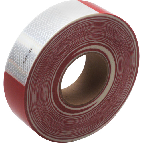 3M Scotchlite Diamond Grade Conspicuity Sheeting Series 983, 2" W x 150' L, Red & White Distribution Jean Lapalme