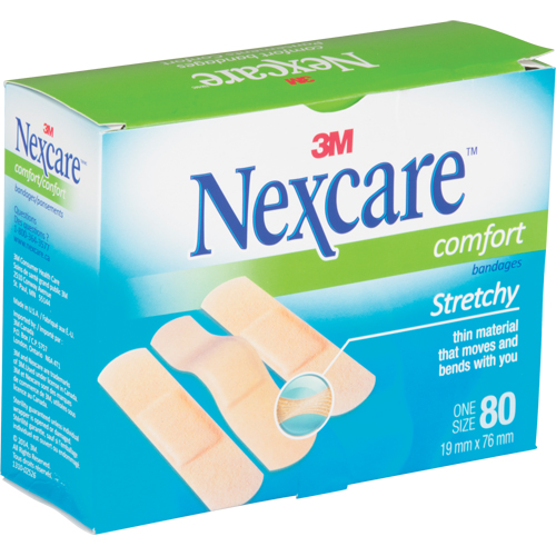 Bandages confortables Nexcare, Rectangulaire/carr&eacute;e, 3", Tissu, St&eacute;rile Distribution Jean Lapalme