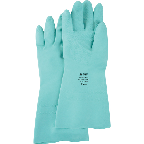 Gants &agrave; prise &agrave; motif en Z StanSolv, Taille 6/T-petit, 13" lo, Nitrile, 15 mils Distribution Jean Lapalme