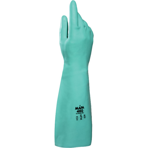 Gants &agrave; prise &agrave; motif en Z Ultranil 480, Taille Petit/7, 18" lo, Nitrile, 22 mils Distribution Jean Lapalme