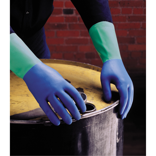 Protector Gloves, Size 6/Small/6.5, 13" L, Nitrile/Rubber Latex, Flock-Lined Inner Lining, 28-mil Distribution Jean Lapalme