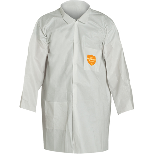 Sarrau de laboratoire ProShield 60, Microporeux/Polypropyl&egrave;ne, Blanc, Moyen Distribution Jean Lapalme