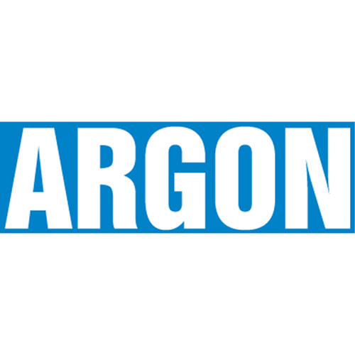 "Argon" Pipe Markers, Self-Adhesive, 2-1/2" H x 12" W, White on Blue Distribution Jean Lapalme