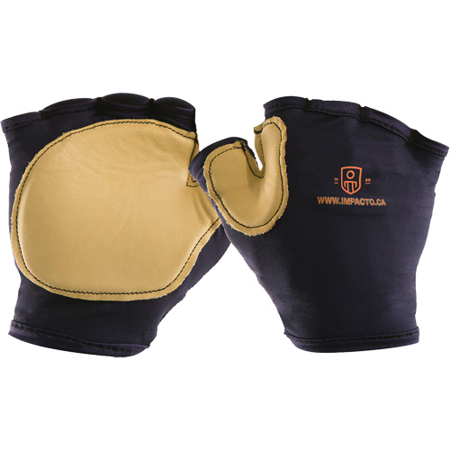 Anti-Impact Tool Grip Fingerless Left-Hand Glove, Size X-Small, Grain Leather Palm Distribution Jean Lapalme