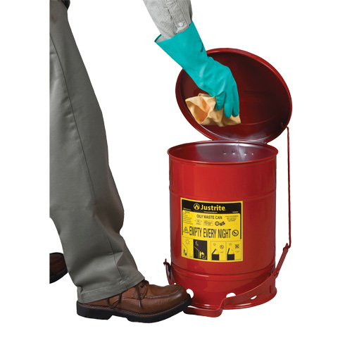 Oily Waste Cans, FM Approved/UL Listed, 6 US Gal., Red Distribution Jean Lapalme