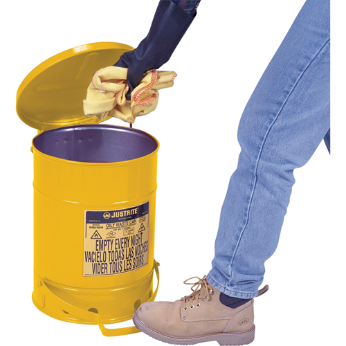 Oily Waste Cans, FM Approved/UL Listed, 21 US gal., Yellow Distribution Jean Lapalme