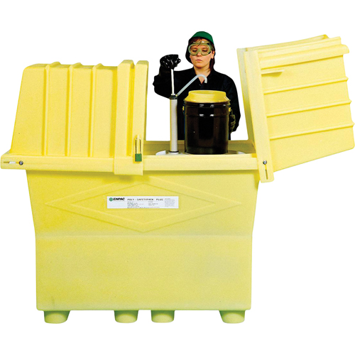 Contenants Poly-Safetypack plus avec drain, 60,25" lo x 34,5" la x 64" h, Capacit&eacute; de charge 1200 lb Distribution Jean Lapalme