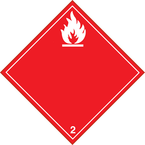 Plaque-&eacute;tiquette TMD pour gaz inflammables, Plastique Distribution Jean Lapalme