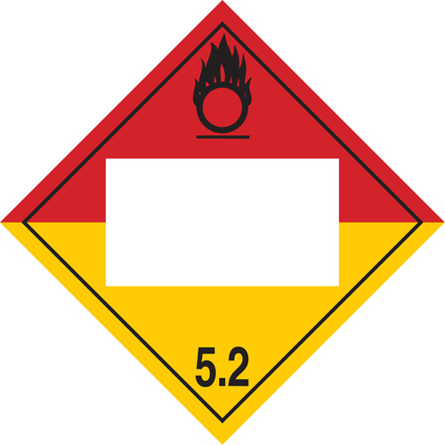 Organic Peroxide TDG Placard, Plastic Distribution Jean Lapalme