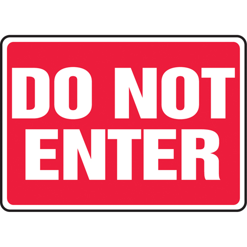 "Do Not Enter" Sign, 10" x 14", Aluminum, English Distribution Jean Lapalme