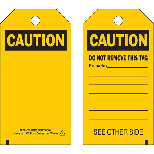 &eacute;tiquettes de s&eacute;curit&eacute; auto-plastifiantes, Polyester, 4" la x 7" h, Anglais Distribution Jean Lapalme