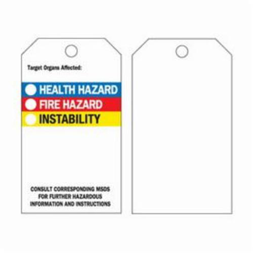 Self-Laminating Right-To-Know Tags, Polyester, 3" W x 5-3/4" H, English Distribution Jean Lapalme