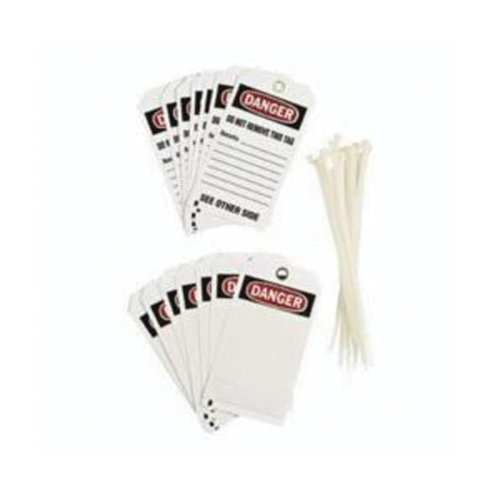 Self-Laminating Accident Prevention Tags, Polyester, 3" W x 5-3/4" H, English Distribution Jean Lapalme