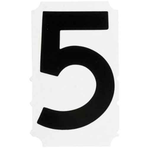 Quick-Align&reg; Individual Gothic Number and Letter Labels, 5, 4" H, Black Distribution Jean Lapalme