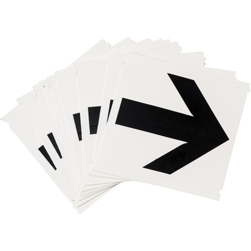 &eacute;tiquettes de lettres et chiffres gothiques individuels Quick-Align, Symbole de fl&egrave;che, 4" h, Noir Distribution Jean Lapalme