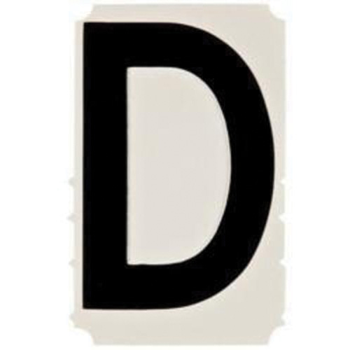&eacute;tiquettes de lettres et chiffres gothiques individuels Quick-Align, D, 4" h, Noir Distribution Jean Lapalme