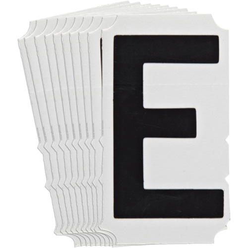 Quick-Align&reg; Individual Gothic Number and Letter Labels, E, 4" H, Black Distribution Jean Lapalme
