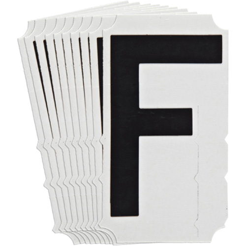 &eacute;tiquettes de lettres et chiffres gothiques individuels Quick-Align, F, 4" h, Noir Distribution Jean Lapalme