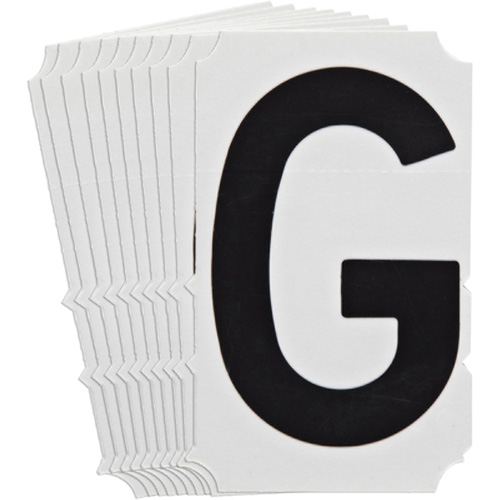 &eacute;tiquettes de lettres et chiffres gothiques individuels Quick-Align, G, 4" h, Noir Distribution Jean Lapalme