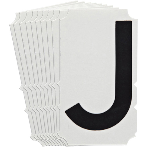 Quick-Align&reg;Individual Gothic Number and Letter Labels, J, 4" H, Black Distribution Jean Lapalme