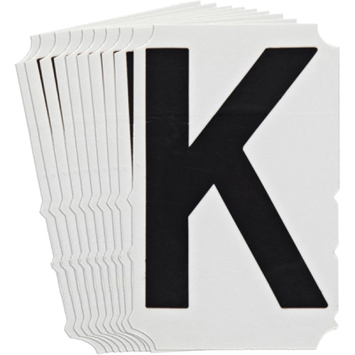 &eacute;tiquettes de lettres et chiffres gothiques individuels Quick-Align, K, 4" h, Noir Distribution Jean Lapalme