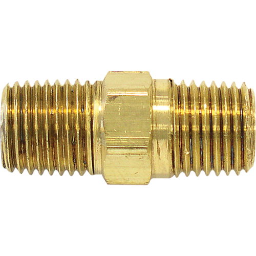 Male Hex Nipple, Brass Distribution Jean Lapalme