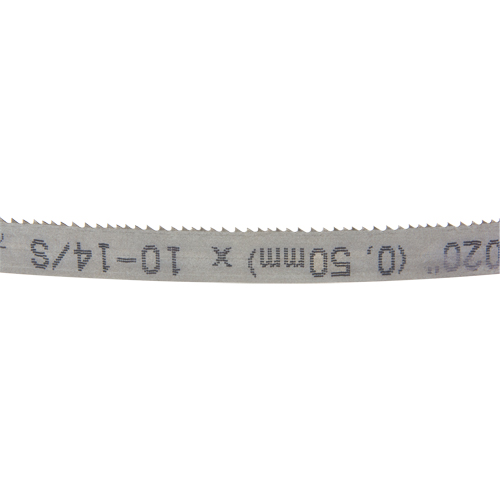 Univerz Portable Band Saw Blade, Bi-Metal, 44-7/8" L x 1/2" W x 0.020" Thick, 10-14 TPI Distribution Jean Lapalme