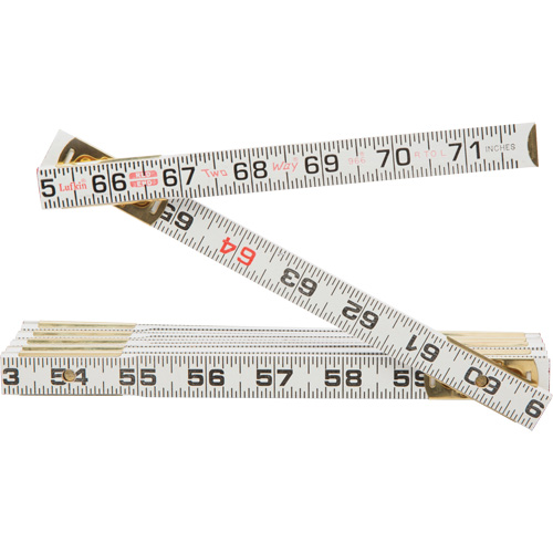 Red End&reg; Two Way&reg; Rule, 6' L, Wood, 1/16" Graduations Distribution Jean Lapalme