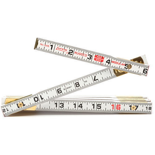 Red End&reg; Masonry Rule, 6' L, Wood, 1/16" Graduations Distribution Jean Lapalme