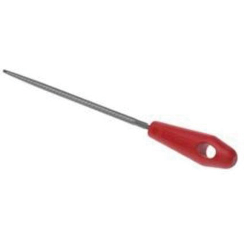 File with Red Handle, 8" L, Round, Bastard Cut Distribution Jean Lapalme