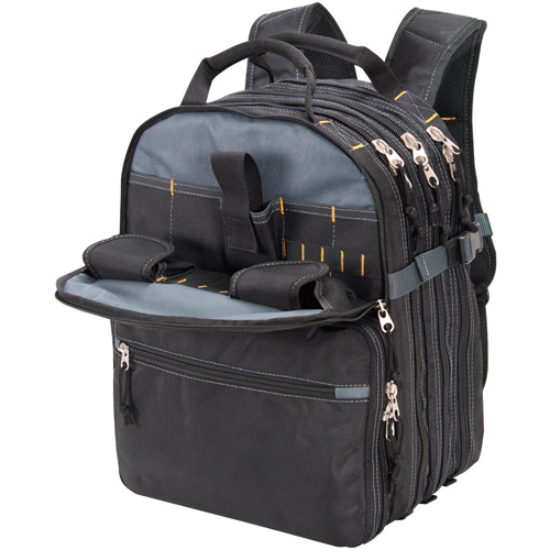 75-Pocket Tool Backpacks, 13" L x 17-1/2" W, Black, Nylon Distribution Jean Lapalme