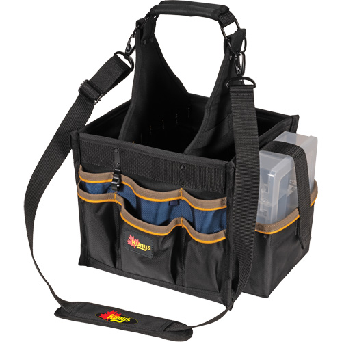 Large Electrical & Maintenance Tool Carrier, Polyester, 23 Pockets, Black Distribution Jean Lapalme
