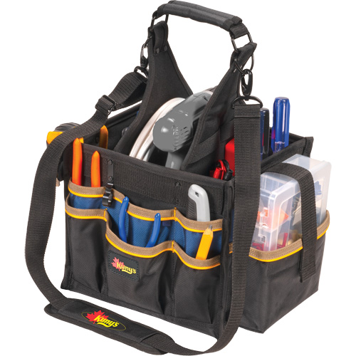 Large Electrical & Maintenance Tool Carrier, Polyester, 23 Pockets, Black Distribution Jean Lapalme