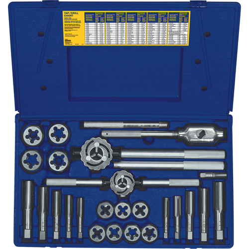 Hanson&reg; Fractional Tap & Hex Die Set, 25 Pieces Distribution Jean Lapalme