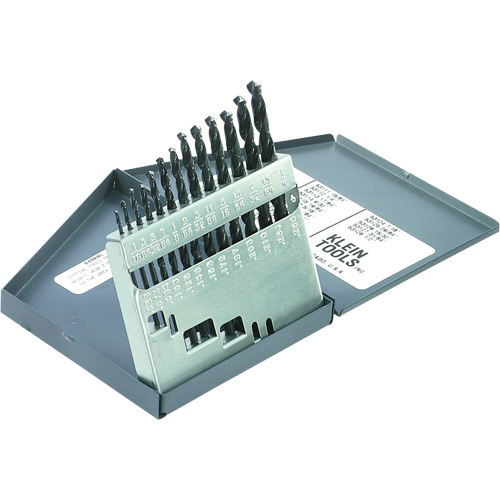 Jeu de forets &agrave; pointe standard, 13 morceaux, Acier rapide Distribution Jean Lapalme